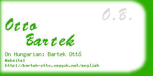 otto bartek business card